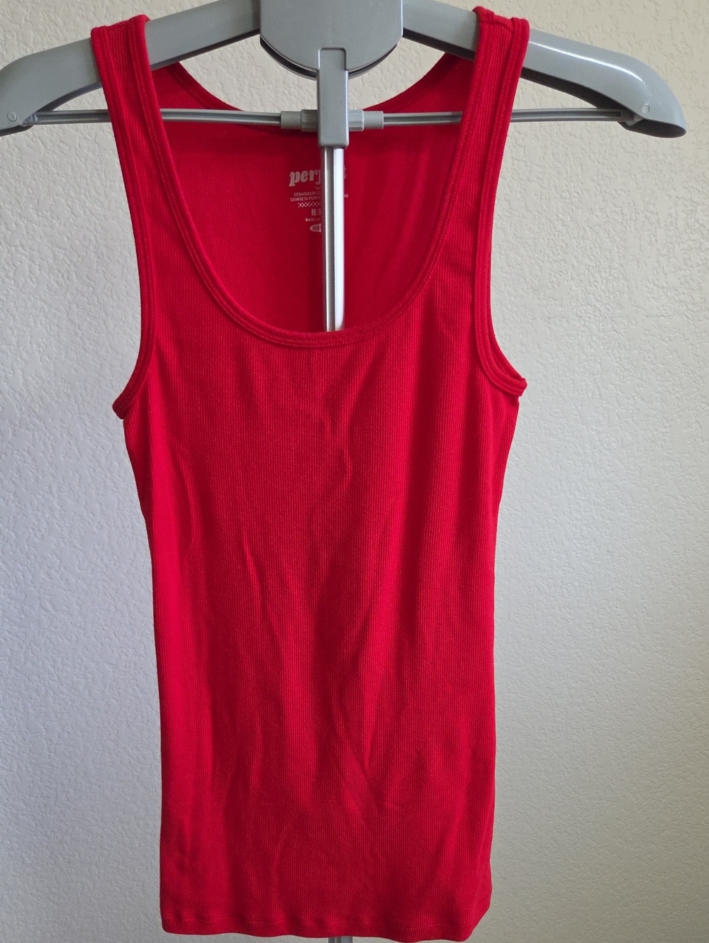 Old Navy Red Ribbed Tank Top